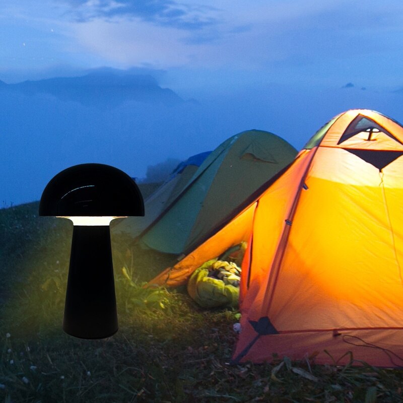 LED Table Lamp Creative Mushroom Night Light Outdoor Light With Touch Switch Bedside Lamp For Bedroom Home Illumination Decor