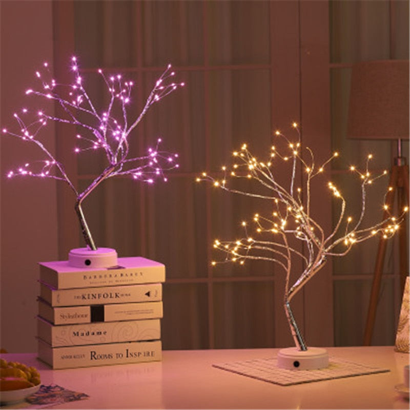 Creative tree lamp led pearl tree lamp touch screen lamp bedroom lamp bedside night light birthday gift