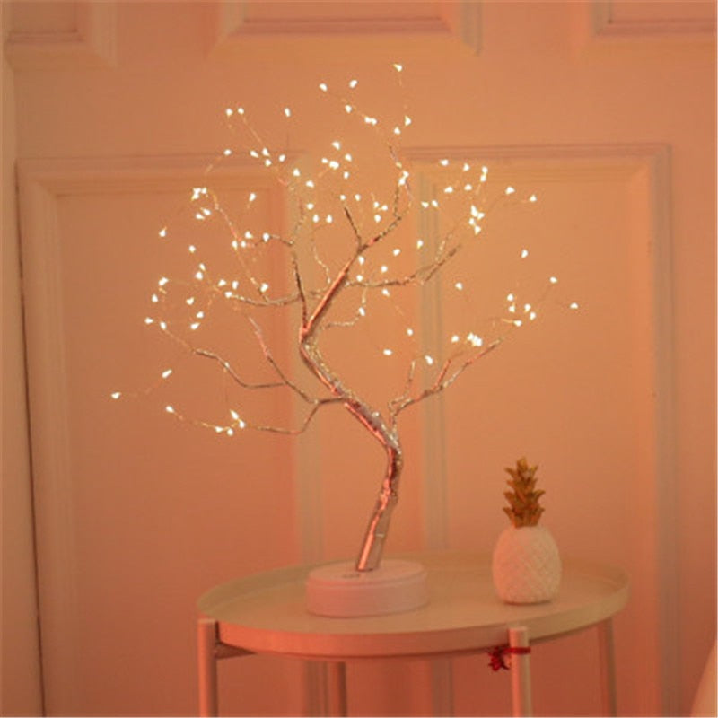 Creative tree lamp led pearl tree lamp touch screen lamp bedroom lamp bedside night light birthday gift