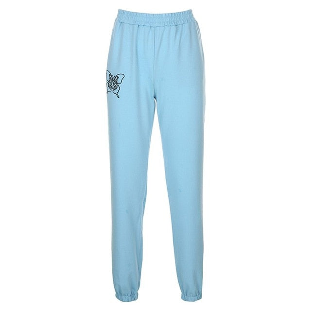 Women Casual Sport Pants Solid Running Jogger Pants Female Solid Tracksuit Elastic Waist Ladies Sweatpants Baggy Trousers