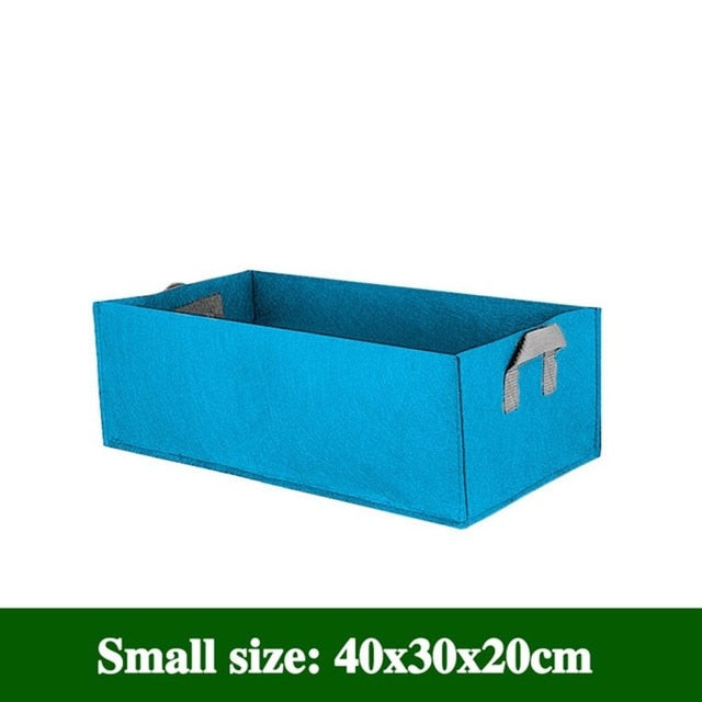Grow Bags Non-Woven Fabric Raised Garden Bed Rectangle Planting Container Grow Bags Fabric Planter Pot For Plants Nursery Pot