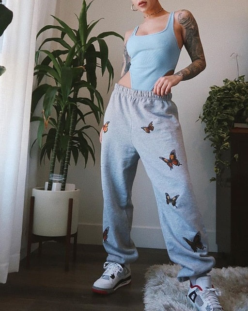 Women Casual Sport Pants Solid Running Jogger Pants Female Solid Tracksuit Elastic Waist Ladies Sweatpants Baggy Trousers
