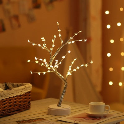 Creative tree lamp led pearl tree lamp touch screen lamp bedroom lamp bedside night light birthday gift