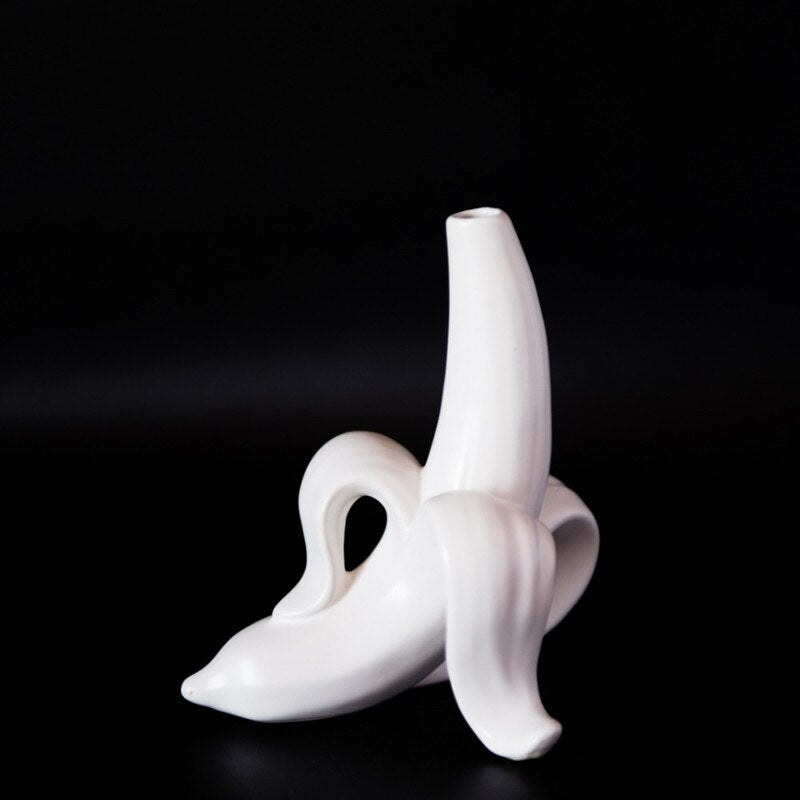 Ceramic Vase Home Decor Flower Pots Planters Gold Banana Furnishing Kitchen Restaurant Decoration Vase