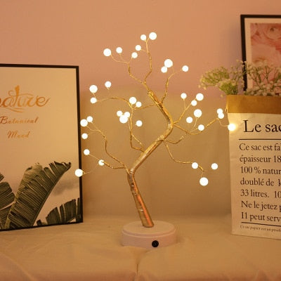 Creative tree lamp led pearl tree lamp touch screen lamp bedroom lamp bedside night light birthday gift
