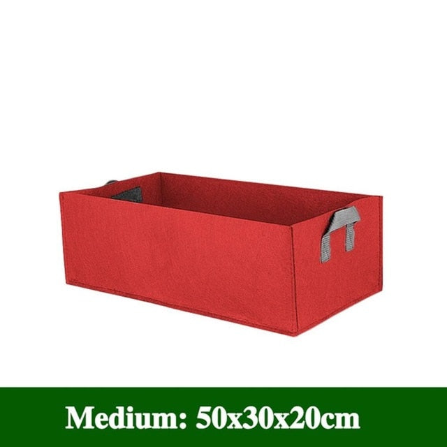 Grow Bags Non-Woven Fabric Raised Garden Bed Rectangle Planting Container Grow Bags Fabric Planter Pot For Plants Nursery Pot