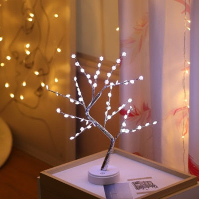 Creative tree lamp led pearl tree lamp touch screen lamp bedroom lamp bedside night light birthday gift