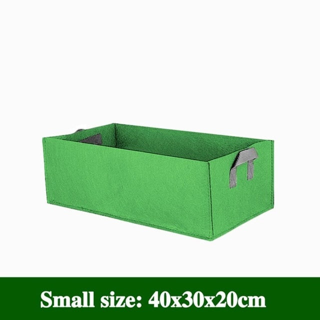 Grow Bags Non-Woven Fabric Raised Garden Bed Rectangle Planting Container Grow Bags Fabric Planter Pot For Plants Nursery Pot