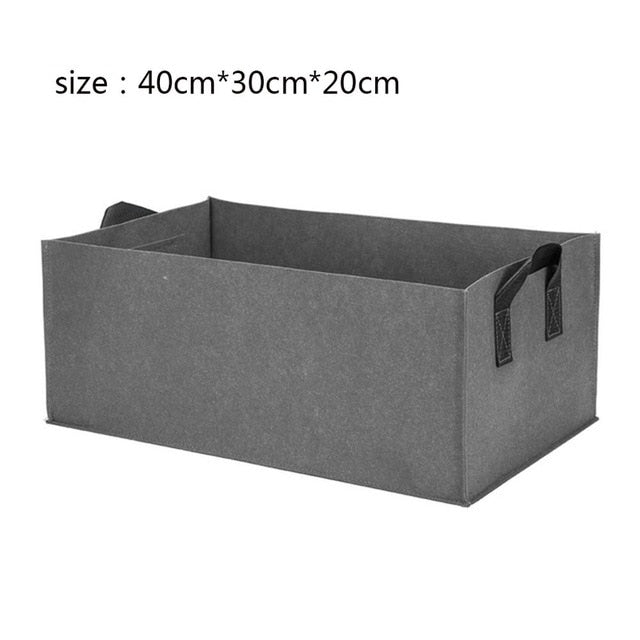 Grow Bags Non-Woven Fabric Raised Garden Bed Rectangle Planting Container Grow Bags Fabric Planter Pot For Plants Nursery Pot