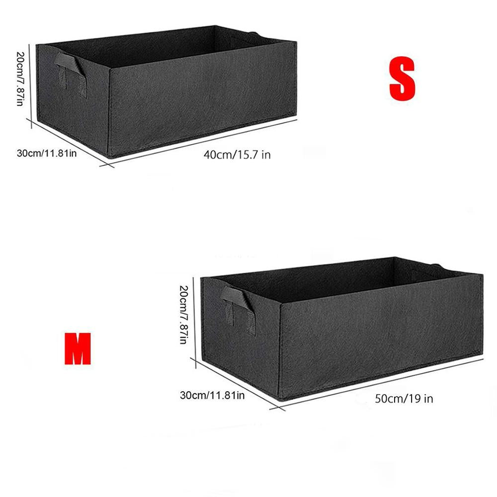 Grow Bags Non-Woven Fabric Raised Garden Bed Rectangle Planting Container Grow Bags Fabric Planter Pot For Plants Nursery Pot