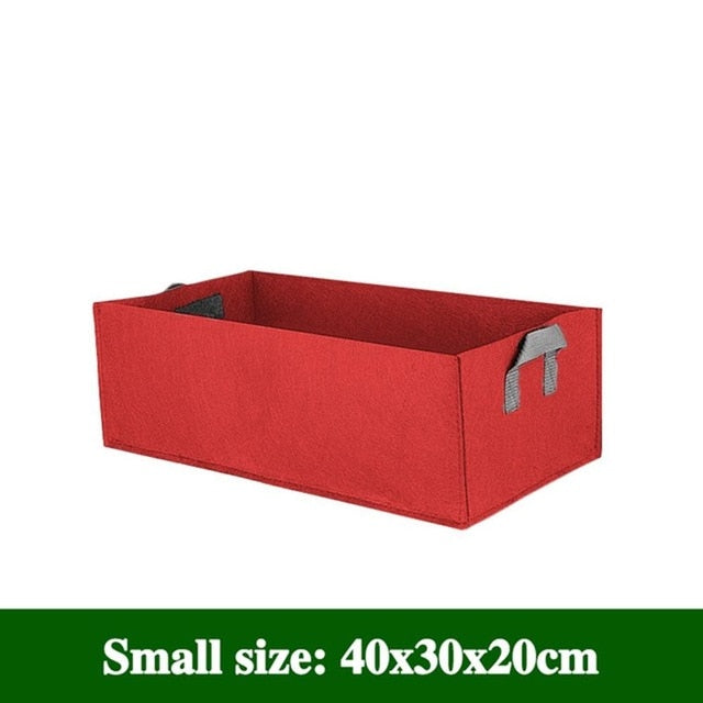 Grow Bags Non-Woven Fabric Raised Garden Bed Rectangle Planting Container Grow Bags Fabric Planter Pot For Plants Nursery Pot