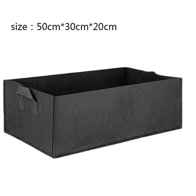 Grow Bags Non-Woven Fabric Raised Garden Bed Rectangle Planting Container Grow Bags Fabric Planter Pot For Plants Nursery Pot