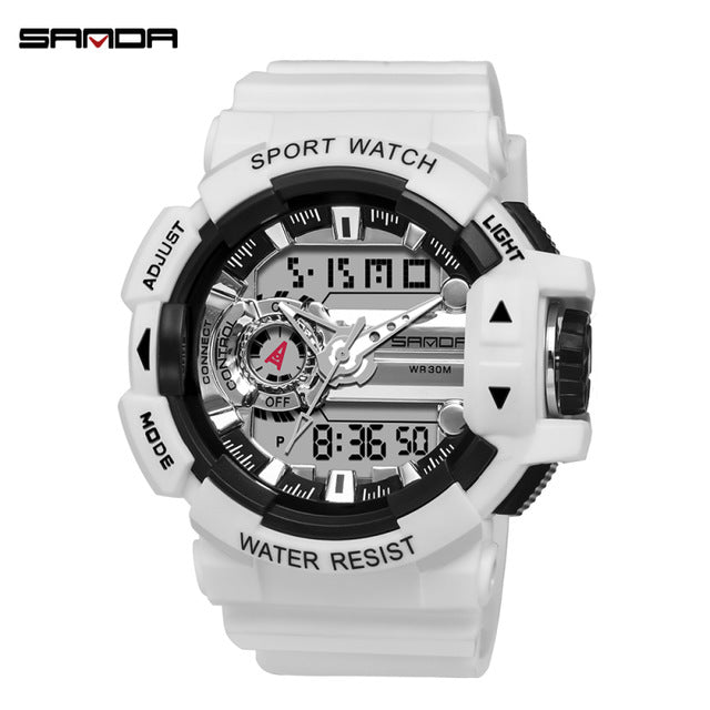 2020 new Sanda men sports watch casual fashion watch electronic watch male waterproof watch men erkek kol saati electronic watch