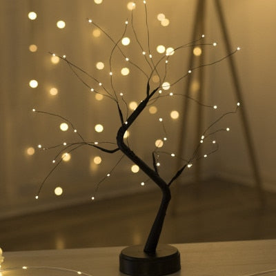 Creative tree lamp led pearl tree lamp touch screen lamp bedroom lamp bedside night light birthday gift